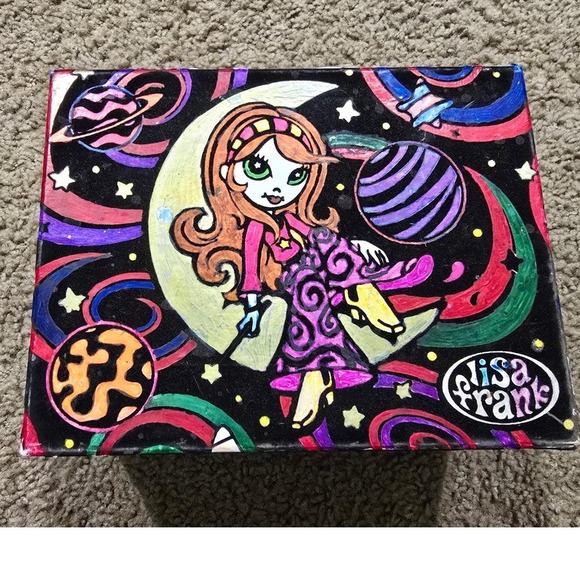 Lisa Frank Other - Vintage Lisa Frank Zorbit Space Girl Cardboard Trinket Box Celestial Y2K Decor